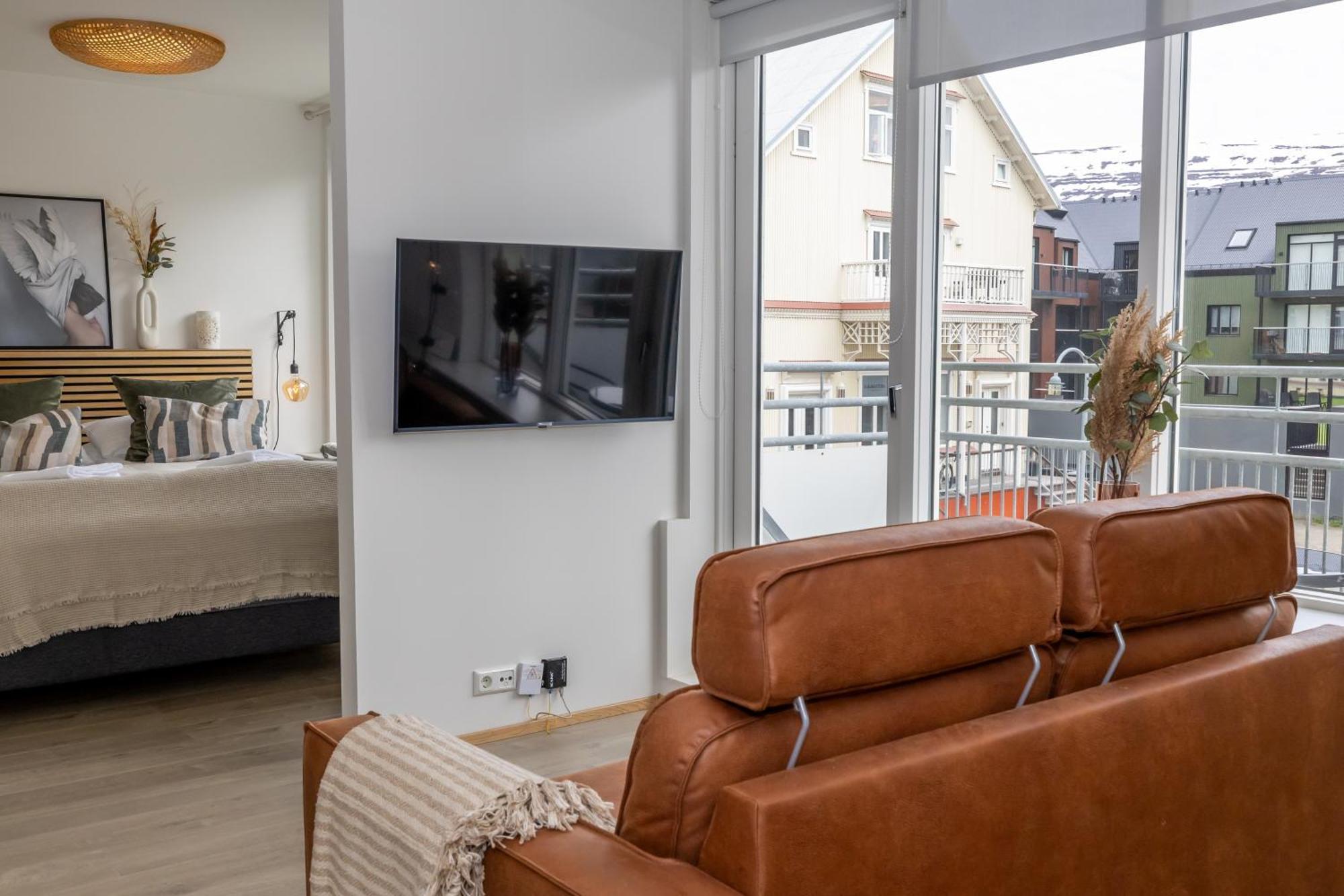 Charming Deluxe Apartment Akureyri Rum bild